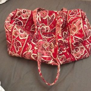 Small Vera Bradley duffel bag red paisley